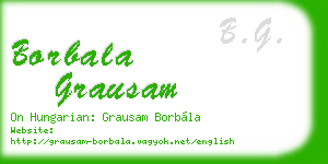 borbala grausam business card